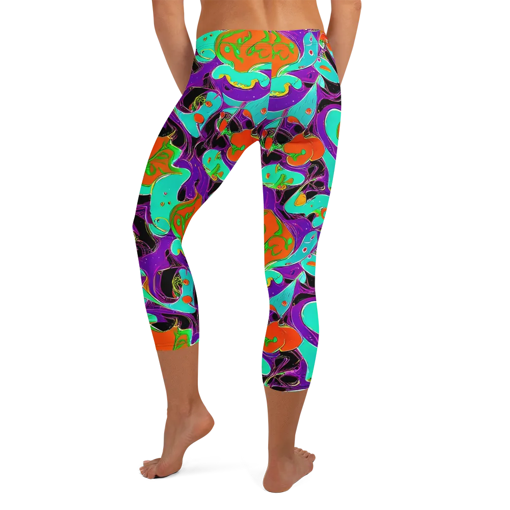 Molten Playroom on Capri Leggings — Back