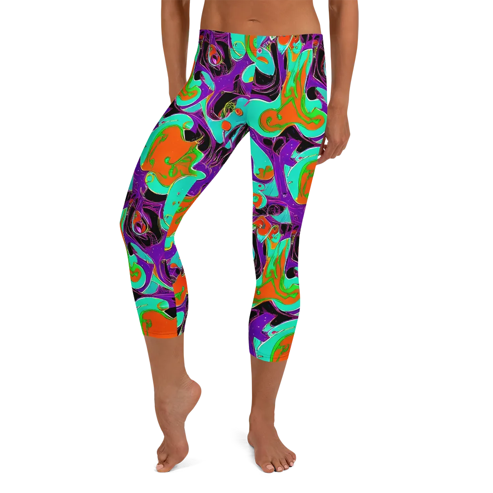 Molten Playroom on Capri Leggings — Front