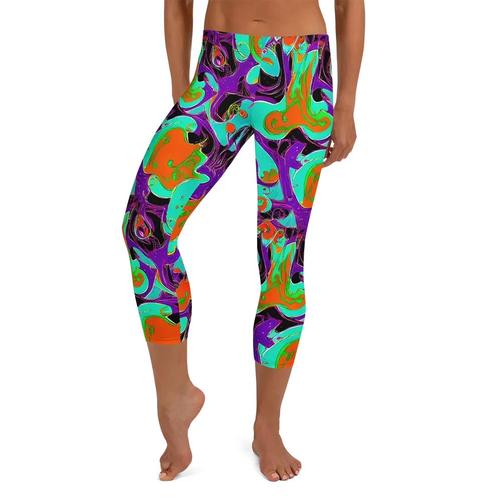 Molten Playroom on Capri Leggings — Front