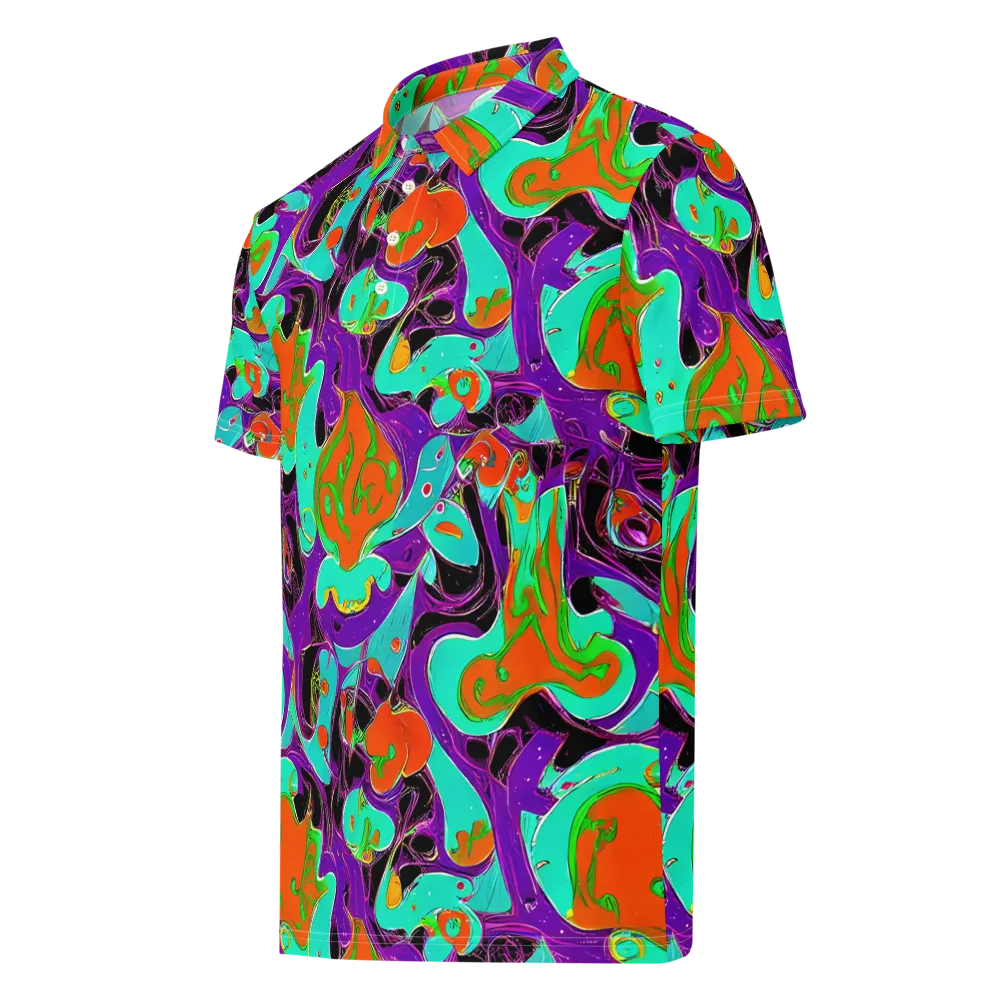 Molten Playroom on Men's Slim Fit Polo Shirt — Left Front