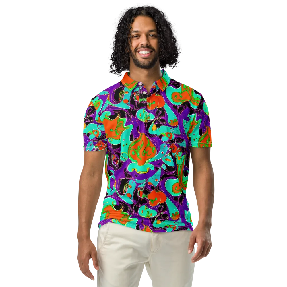 Molten Playroom on Men's Slim Fit Polo Shirt — Front