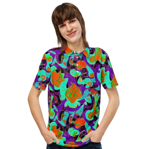Molten Playroom on a Men's Slim Fit Polo Shirt