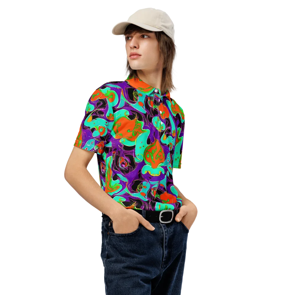 Molten Playroom on Men's Slim Fit Polo Shirt — Right Front