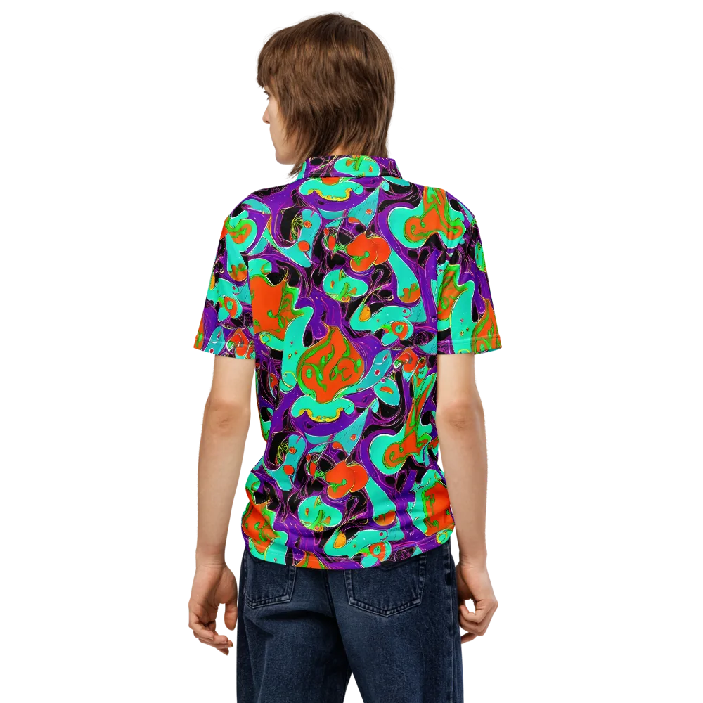 Molten Playroom on Men's Slim Fit Polo Shirt — Back