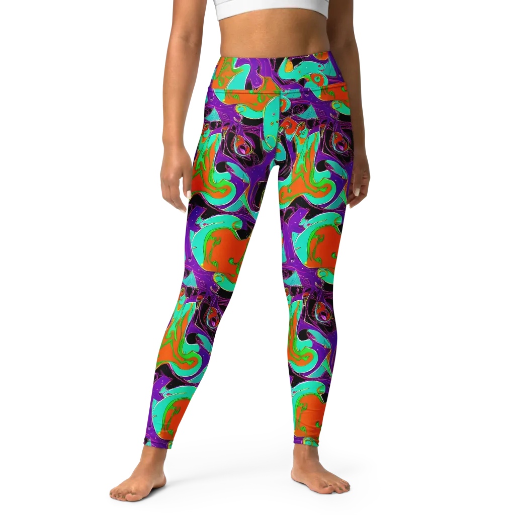 Molten Playroom on Yoga Leggings — Front