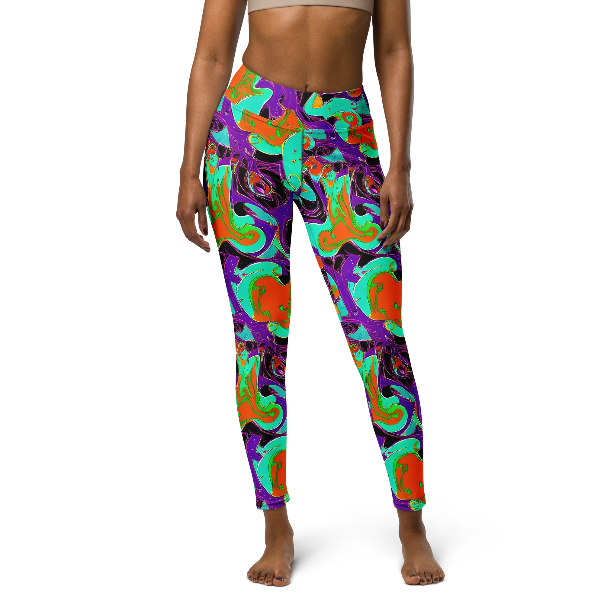 Molten Playroom on Yoga Leggings — Front