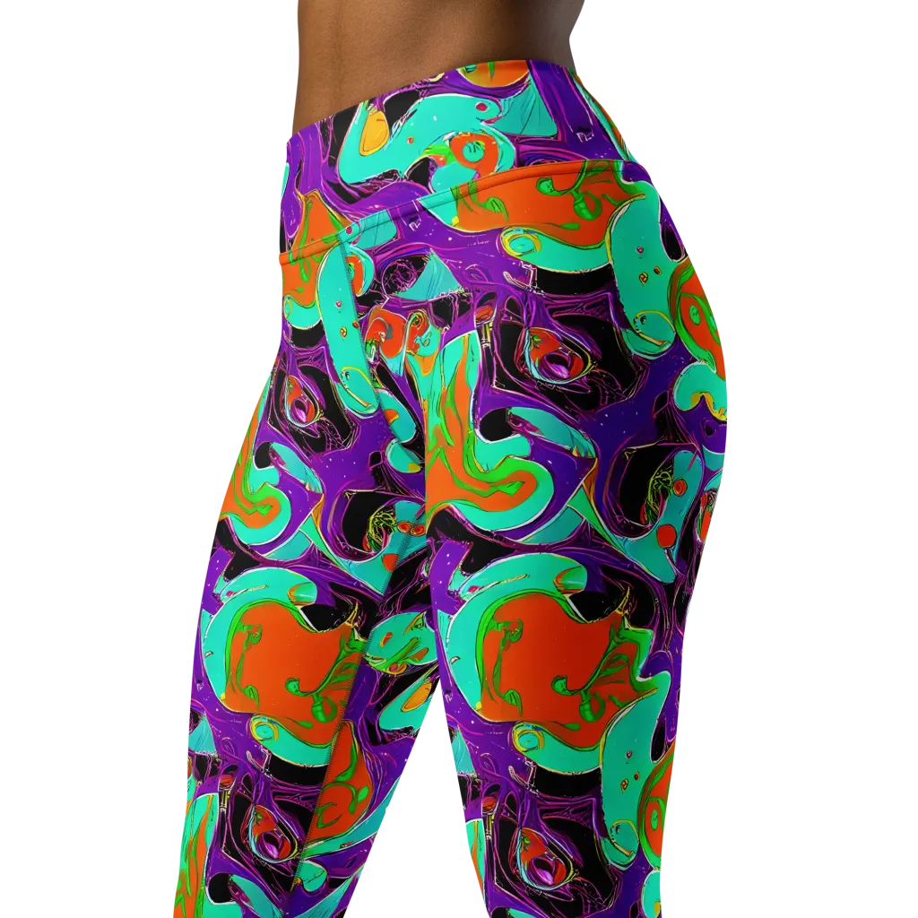 Molten Playroom on Yoga Leggings — Left Front