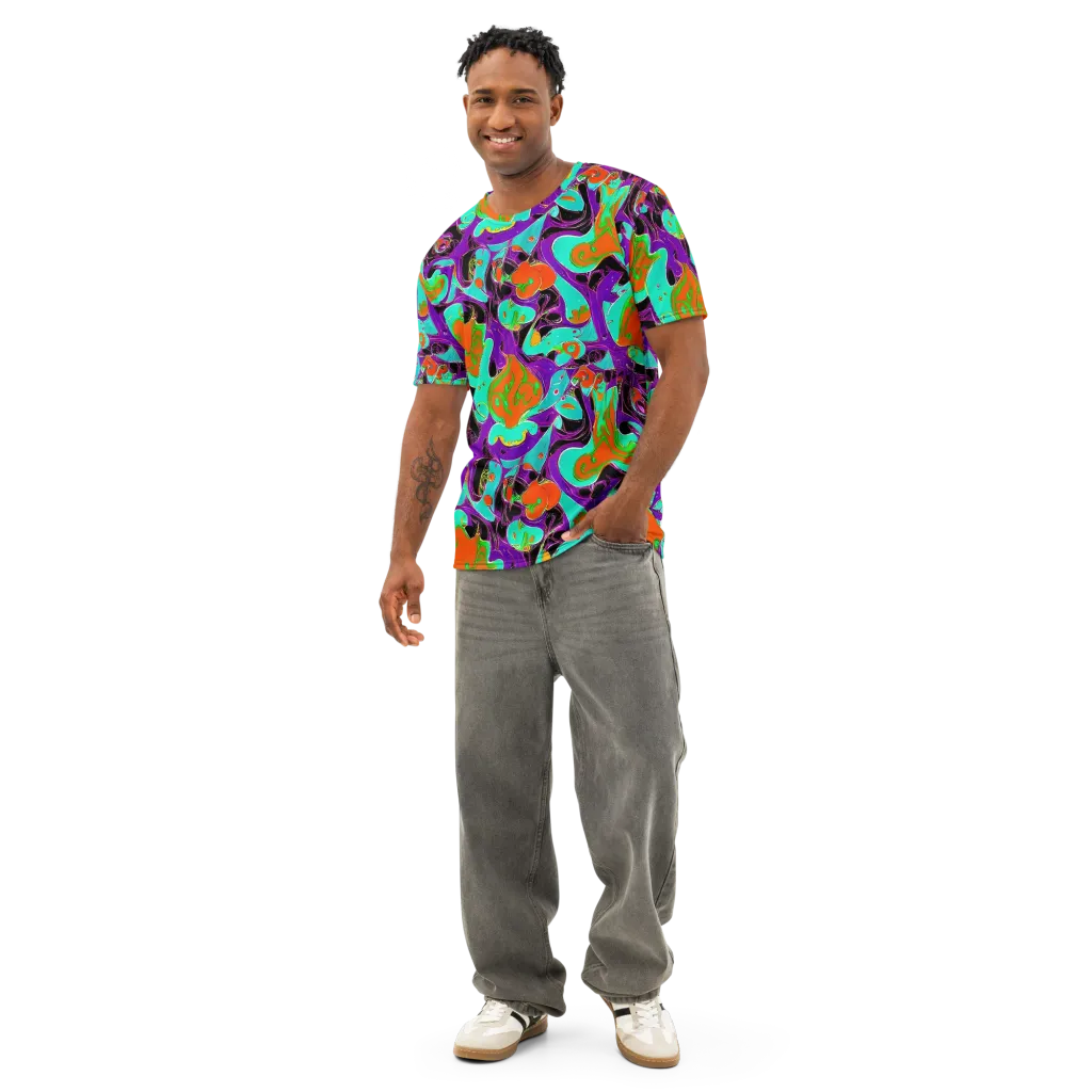 Molten Playroom on Men's Cotton Crew Neck T-Shirt — Front