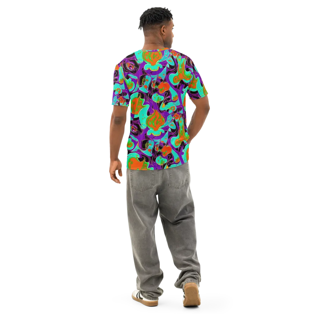 Molten Playroom on Men's Cotton Crew Neck T-Shirt — Back