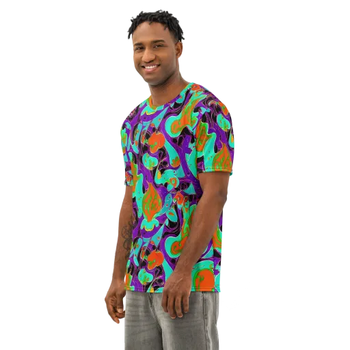 Molten Playroom on a Men's Cotton Crew Neck T-Shirt