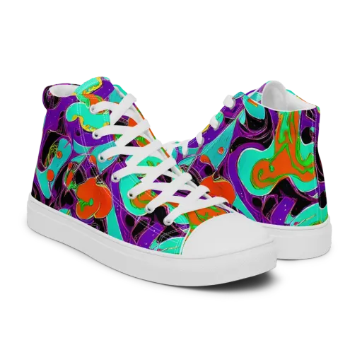 Molten Playroom on a Men's High Top Canvas Shoes