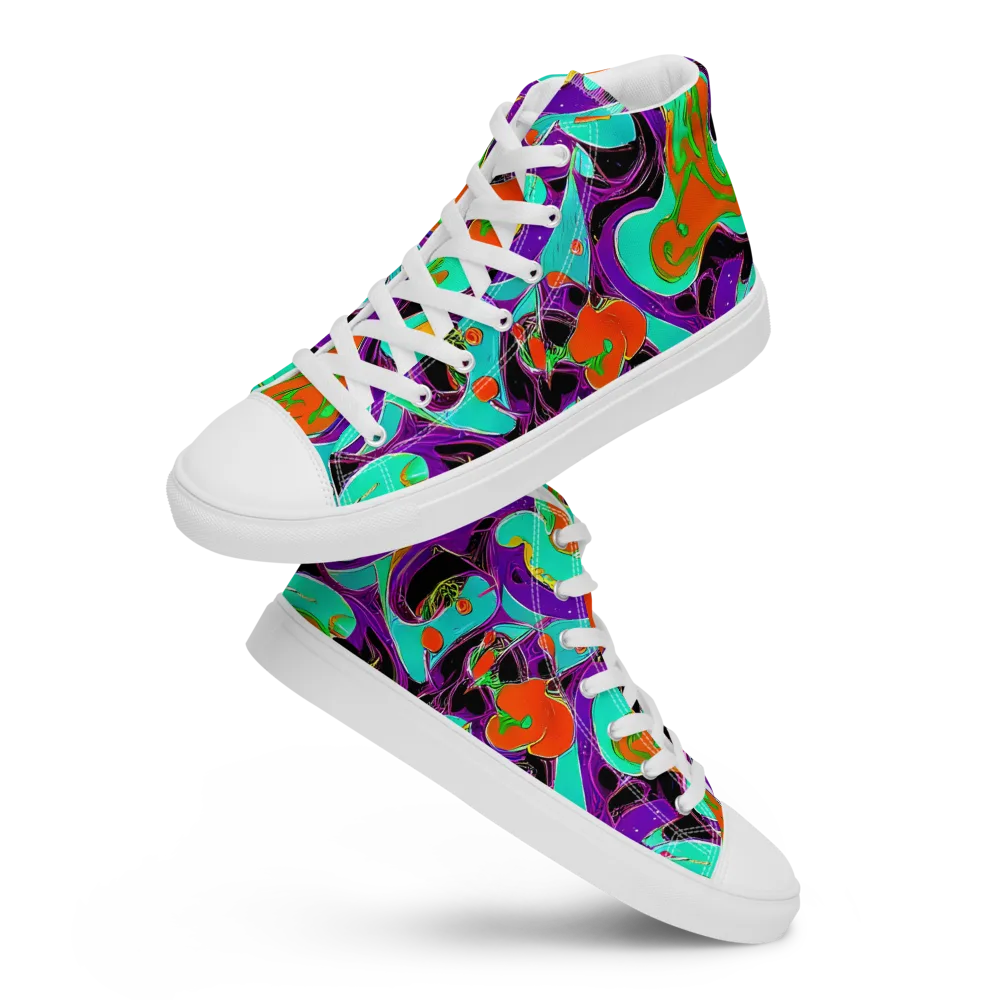 Molten Playroom on Men's High Top Canvas Shoes — Front