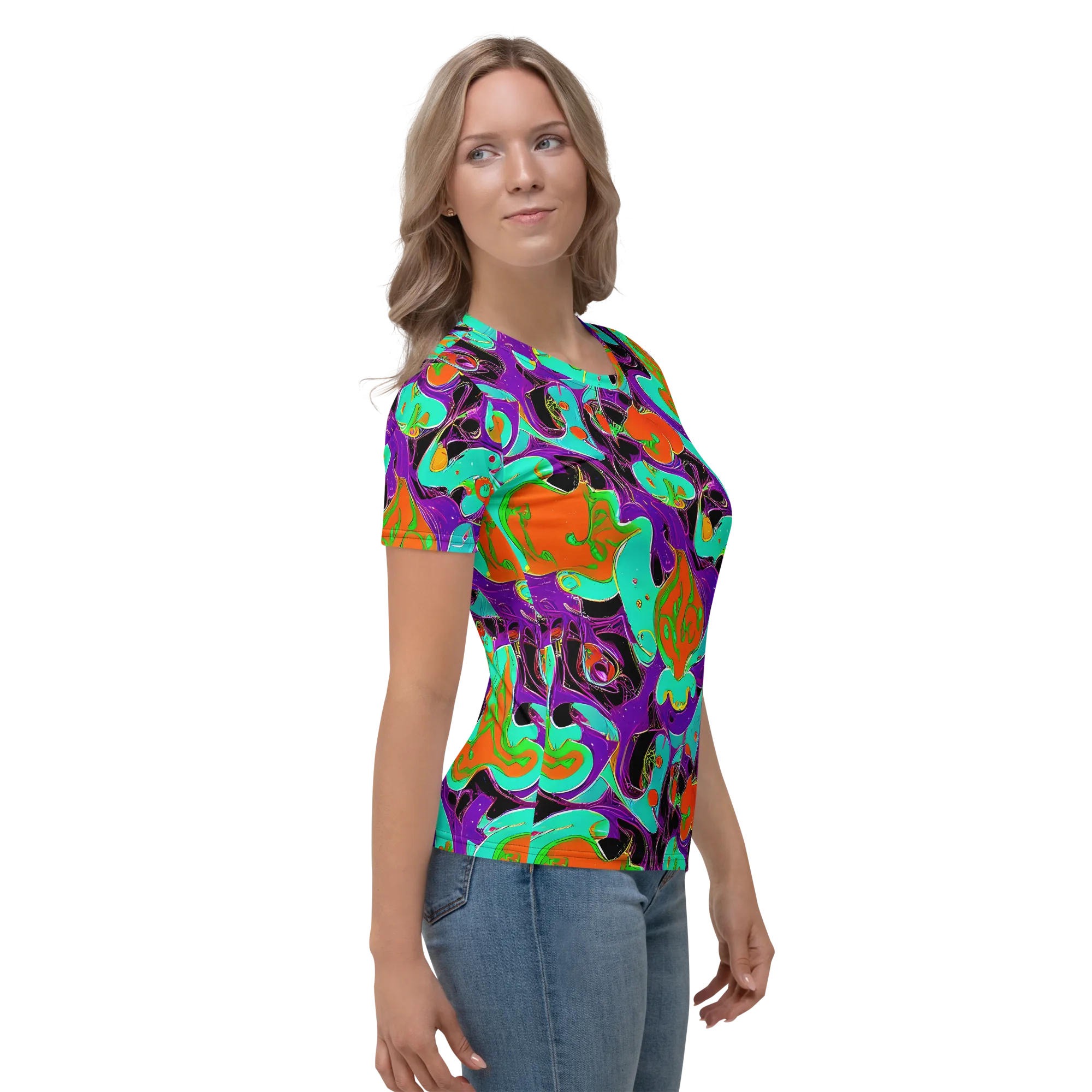 Molten Playroom on Women's Crew Neck T-Shirt — Right