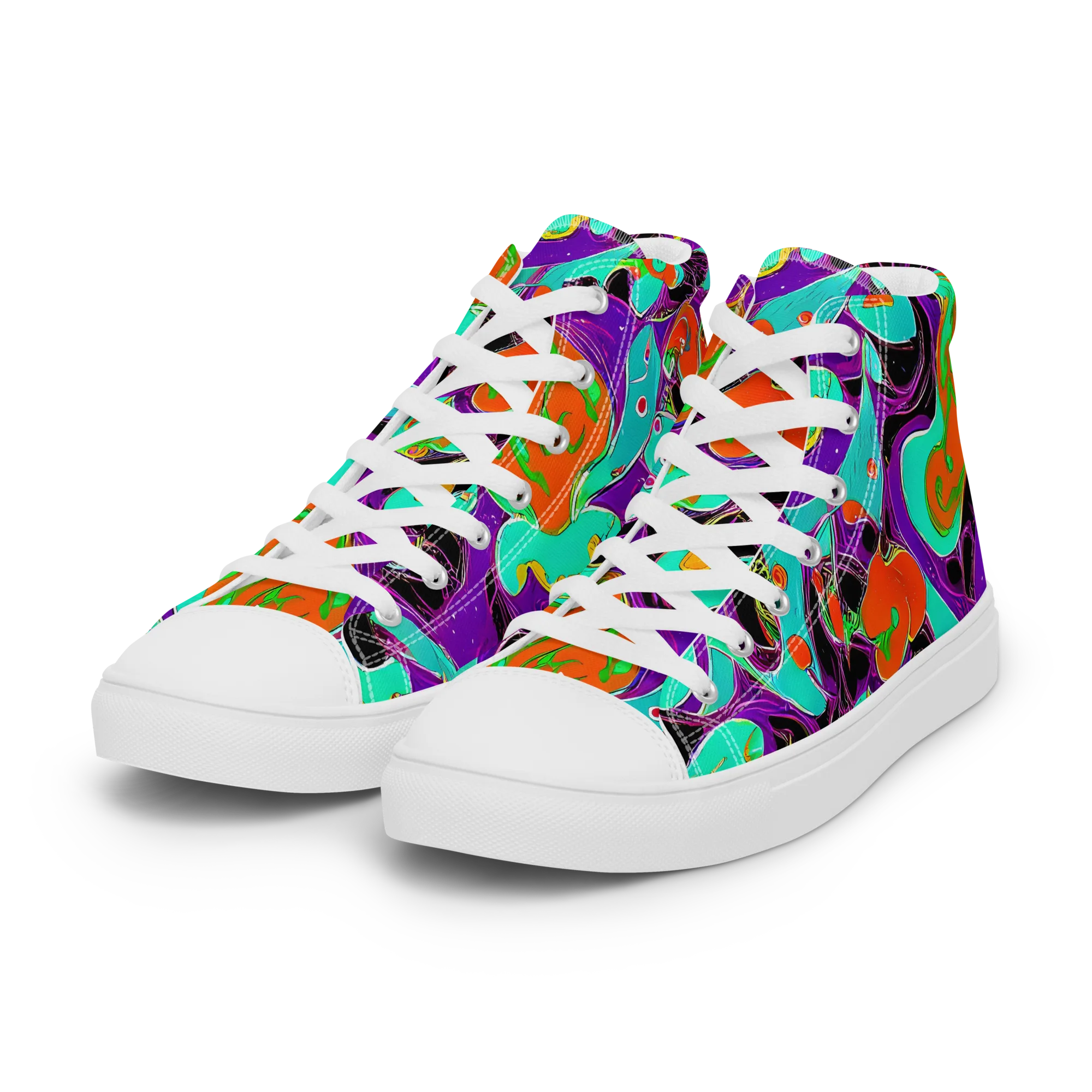 Molten Playroom on Women's High Top Canvas Shoes — Left Front
