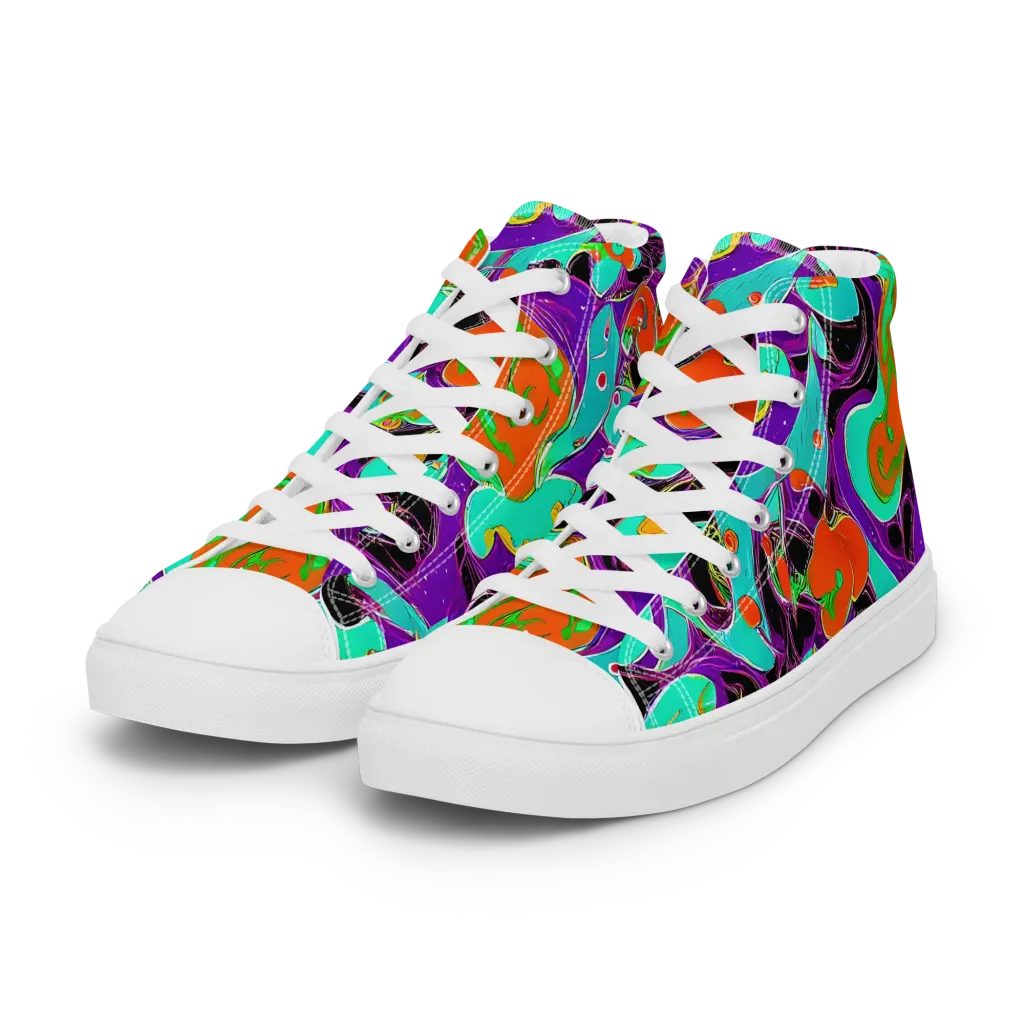 Molten Playroom on Women's High Top Canvas Shoes — Left Front