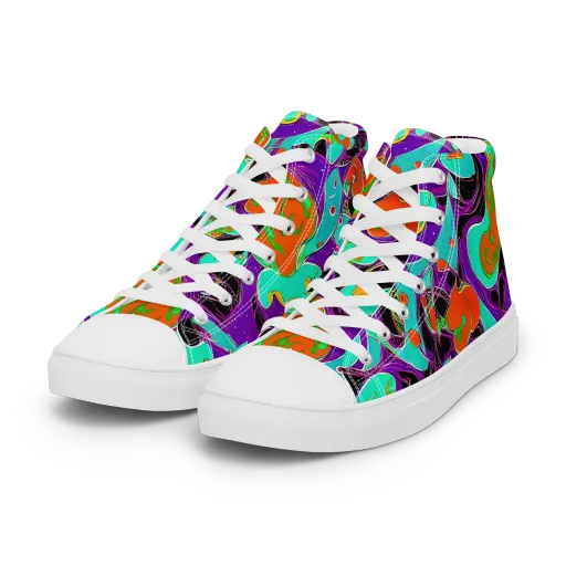 Molten Playroom on a Women's High Top Canvas Shoes
