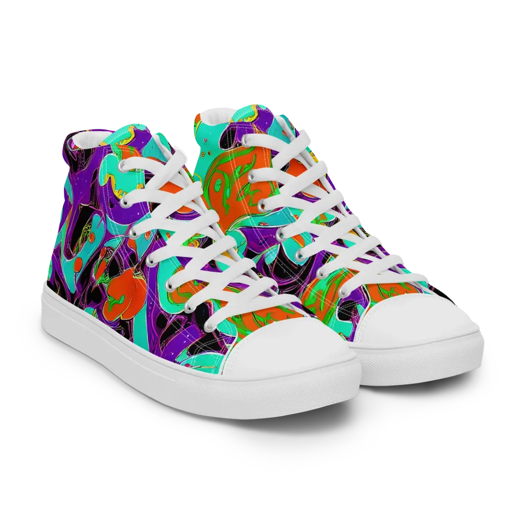 Molten Playroom on Women's High Top Canvas Shoes — Right Front