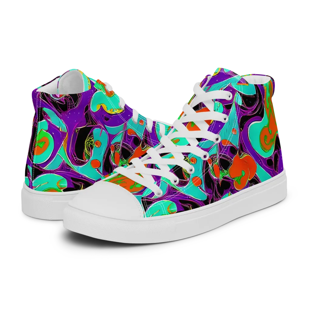 Molten Playroom on Women's High Top Canvas Shoes — Left