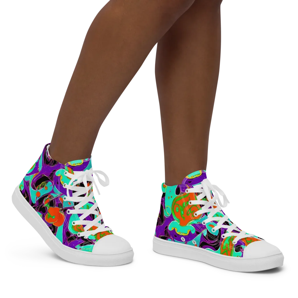 Molten Playroom on Women's High Top Canvas Shoes — Right