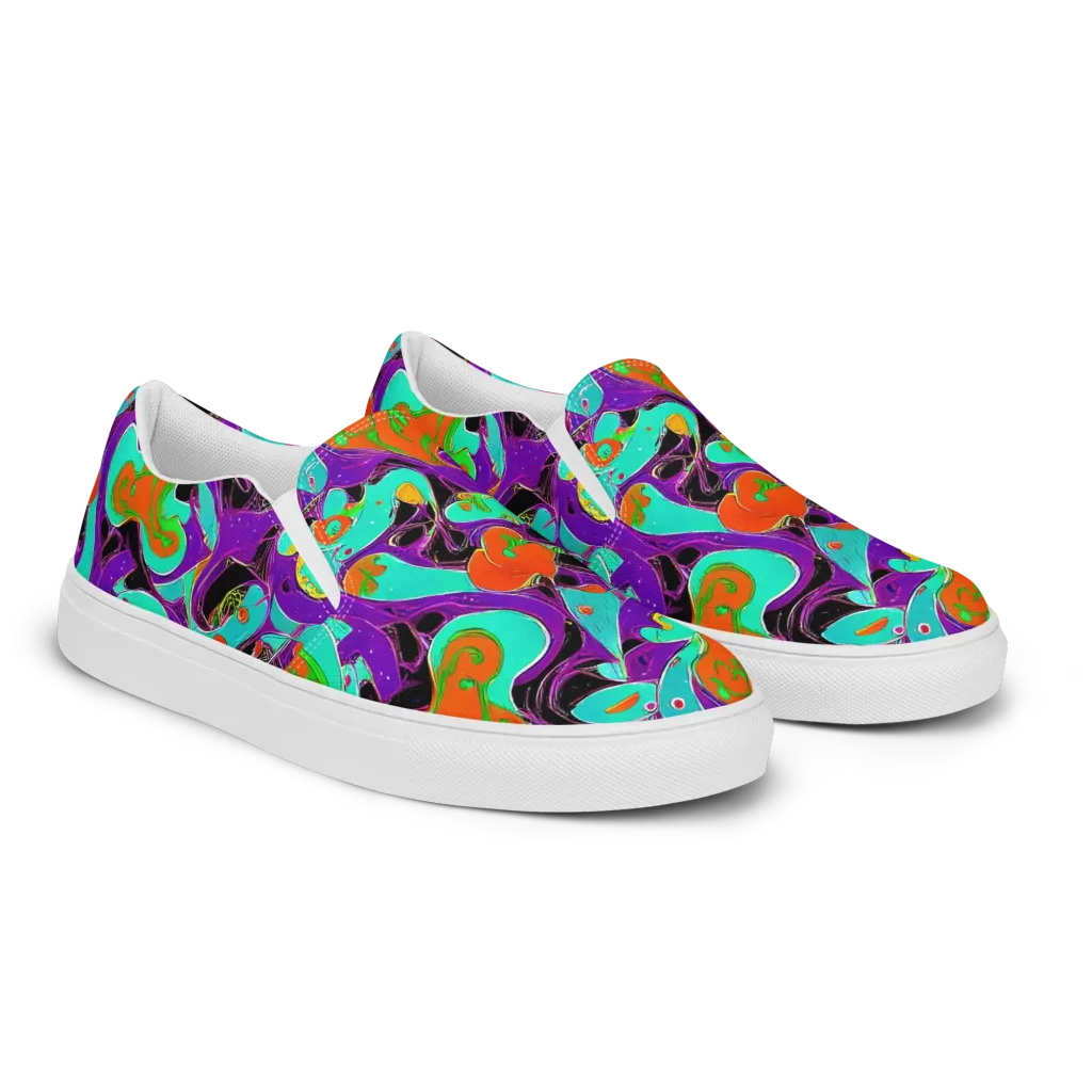 Molten Playroom on Men's Slip-On Canvas Shoes — Right Front