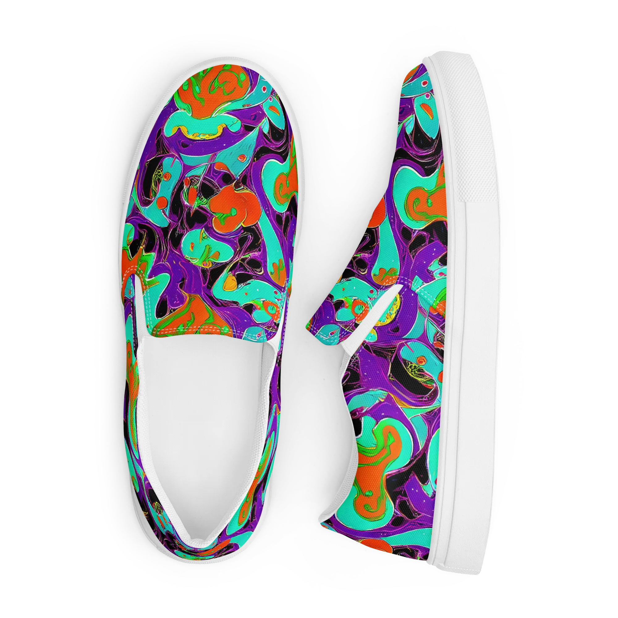 Molten Playroom on Men's Slip-On Canvas Shoes — Front