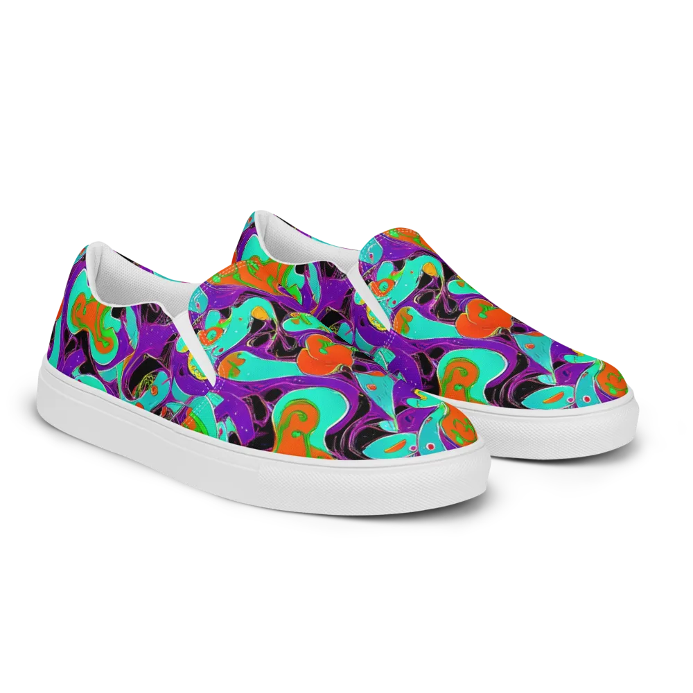 Molten Playroom on Women's Slip-On Canvas Shoes — Right Front