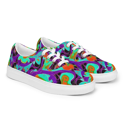 Molten Playroom on a Men's Lace-Up Canvas Shoes