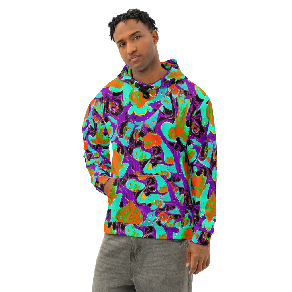 Molten Playroom on Cotton Hoodie — Left Front