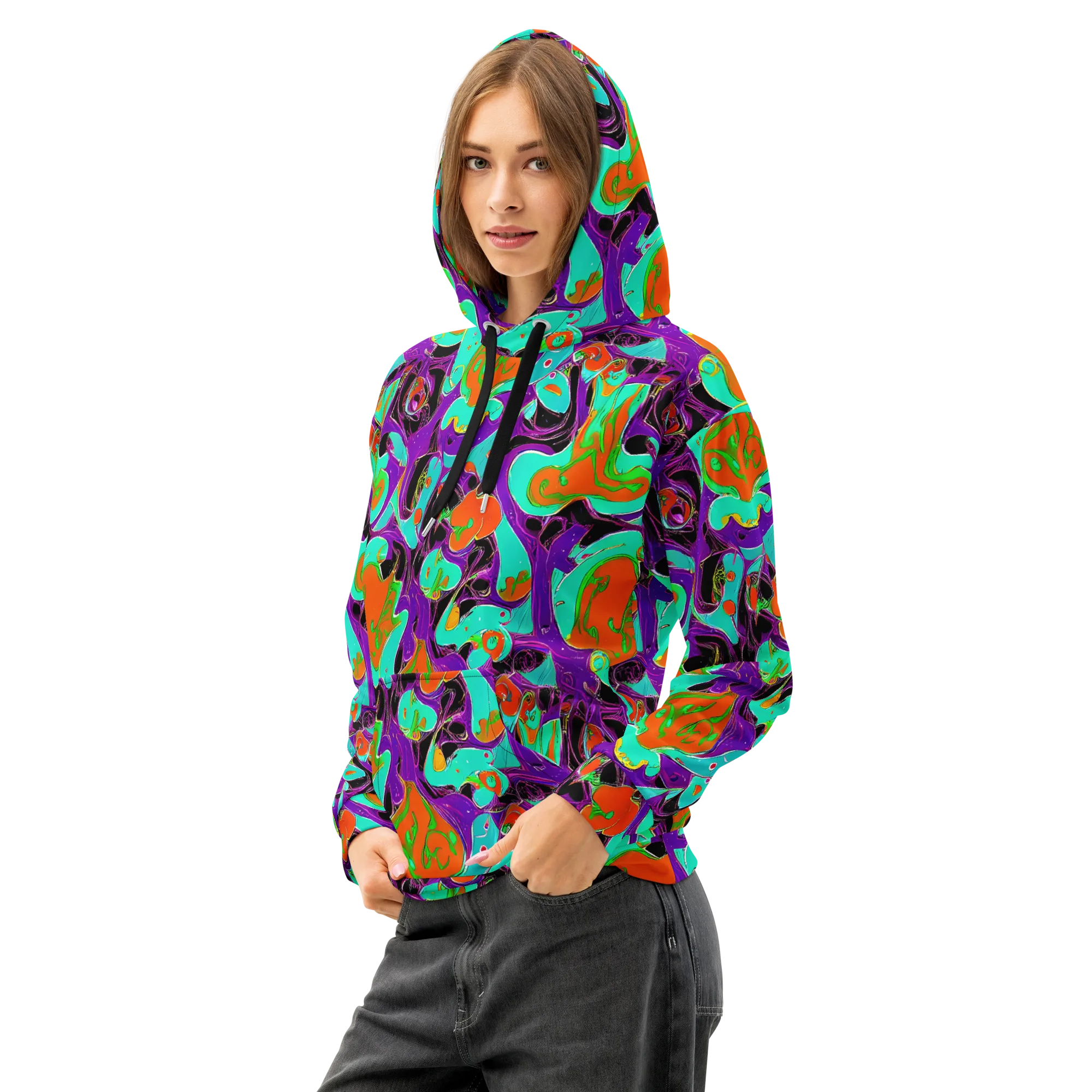 Molten Playroom on Cotton Hoodie — Left Front