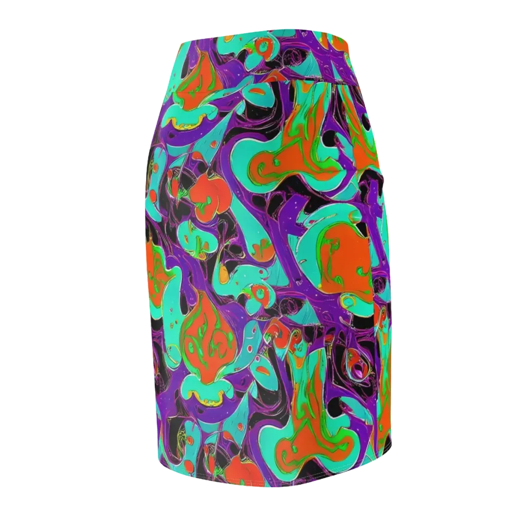 Molten Playroom on Pencil Skirt — Back Side