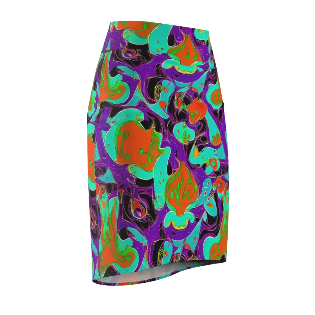 Molten Playroom on Pencil Skirt — Front Side