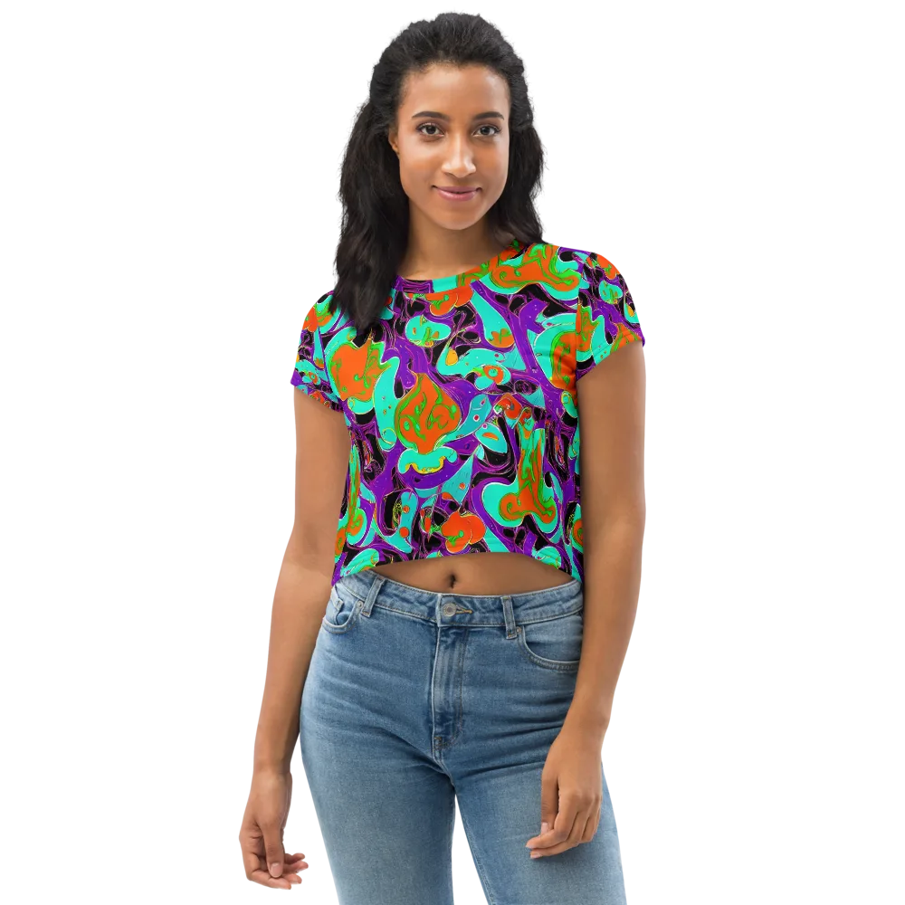 Molten Playroom on Crop Tee — Front