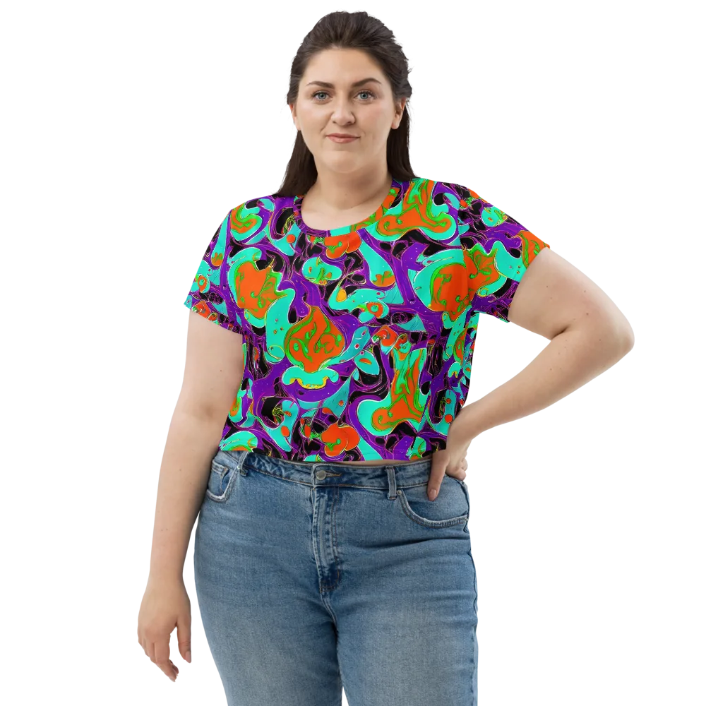 Molten Playroom on Crop Tee — Front