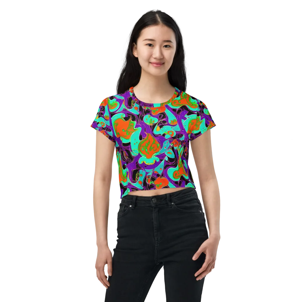 Molten Playroom on Crop Tee — Front