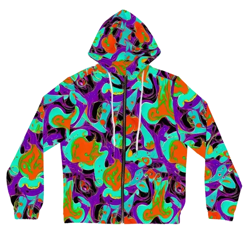 Molten Playroom on a Women's Full-Zip Hoodie