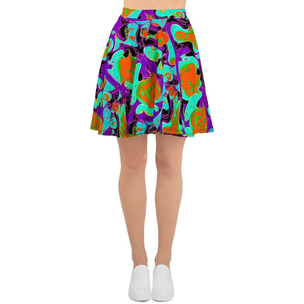 Molten Playroom on Skater Skirt — Front
