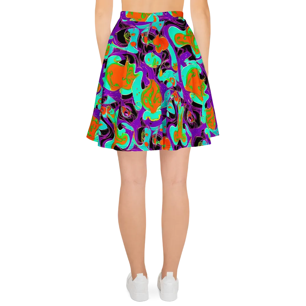 Molten Playroom on Skater Skirt — Back