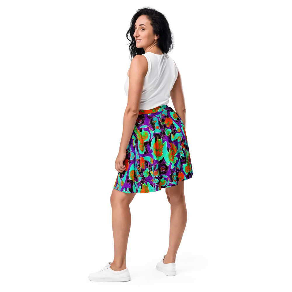 Molten Playroom on Skater Skirt — Back