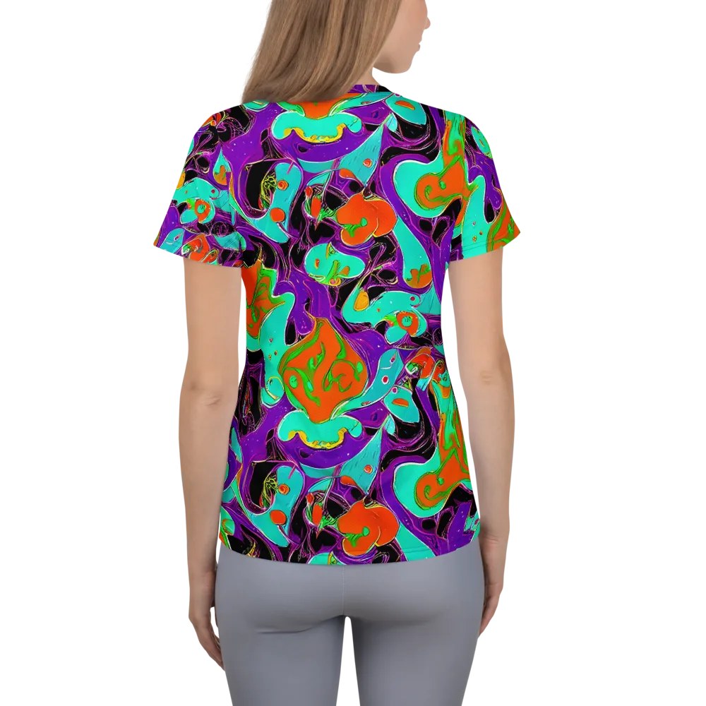 Molten Playroom on Women's Athletic T-Shirt — Back