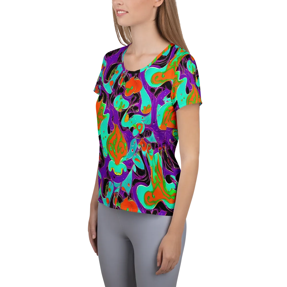 Molten Playroom on Women's Athletic T-Shirt — Left