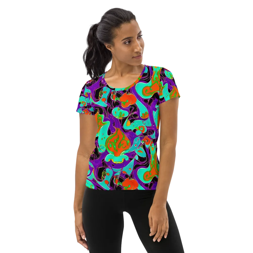 Molten Playroom on Women's Athletic T-Shirt — Front