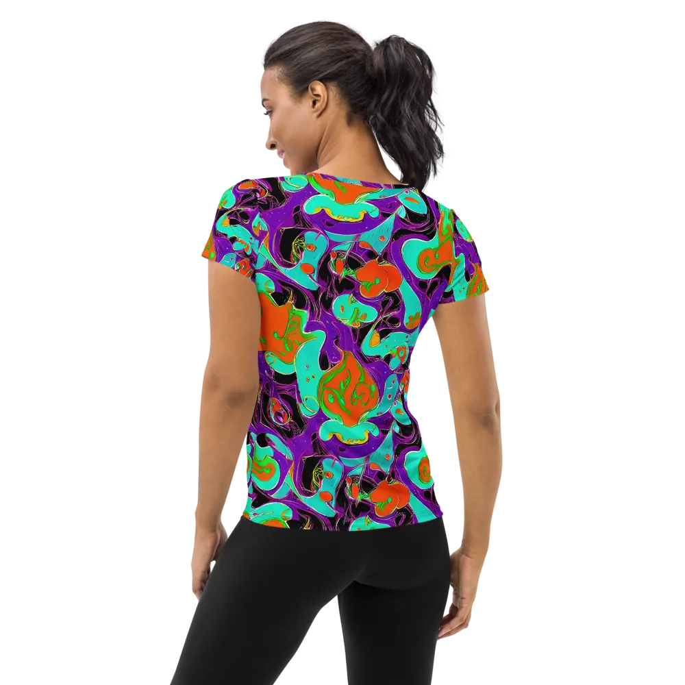 Molten Playroom on Women's Athletic T-Shirt — Back