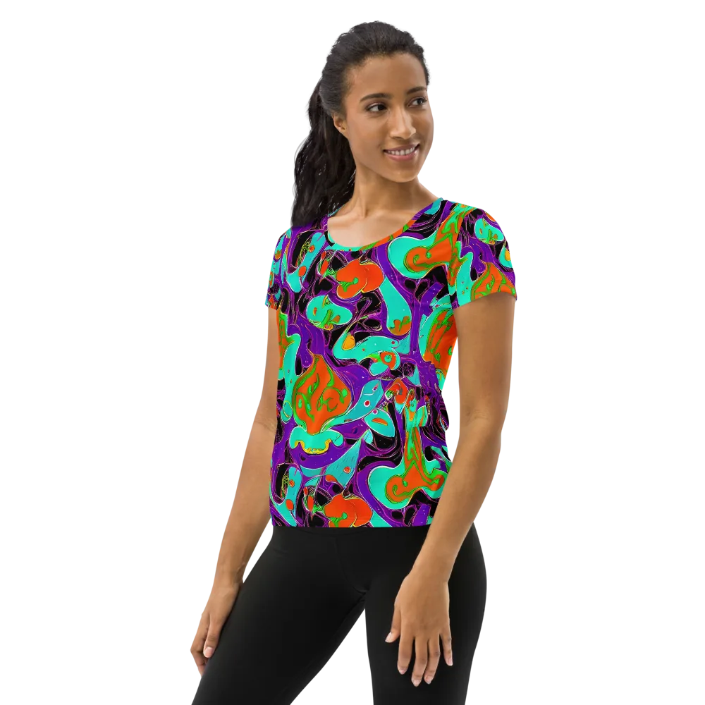 Molten Playroom on Women's Athletic T-Shirt — Left