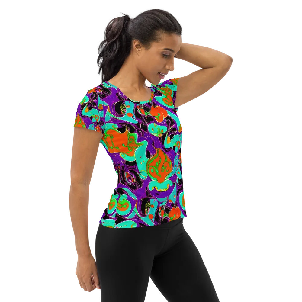 Molten Playroom on Women's Athletic T-Shirt — Right