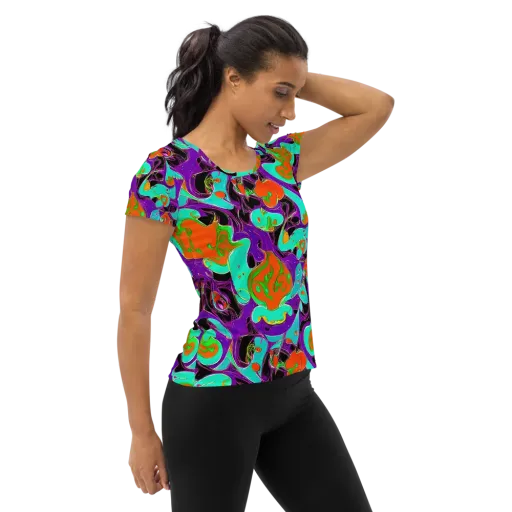 Molten Playroom on a Women's Athletic T-Shirt