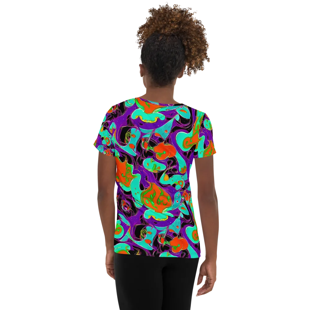 Molten Playroom on Women's Athletic T-Shirt — Back