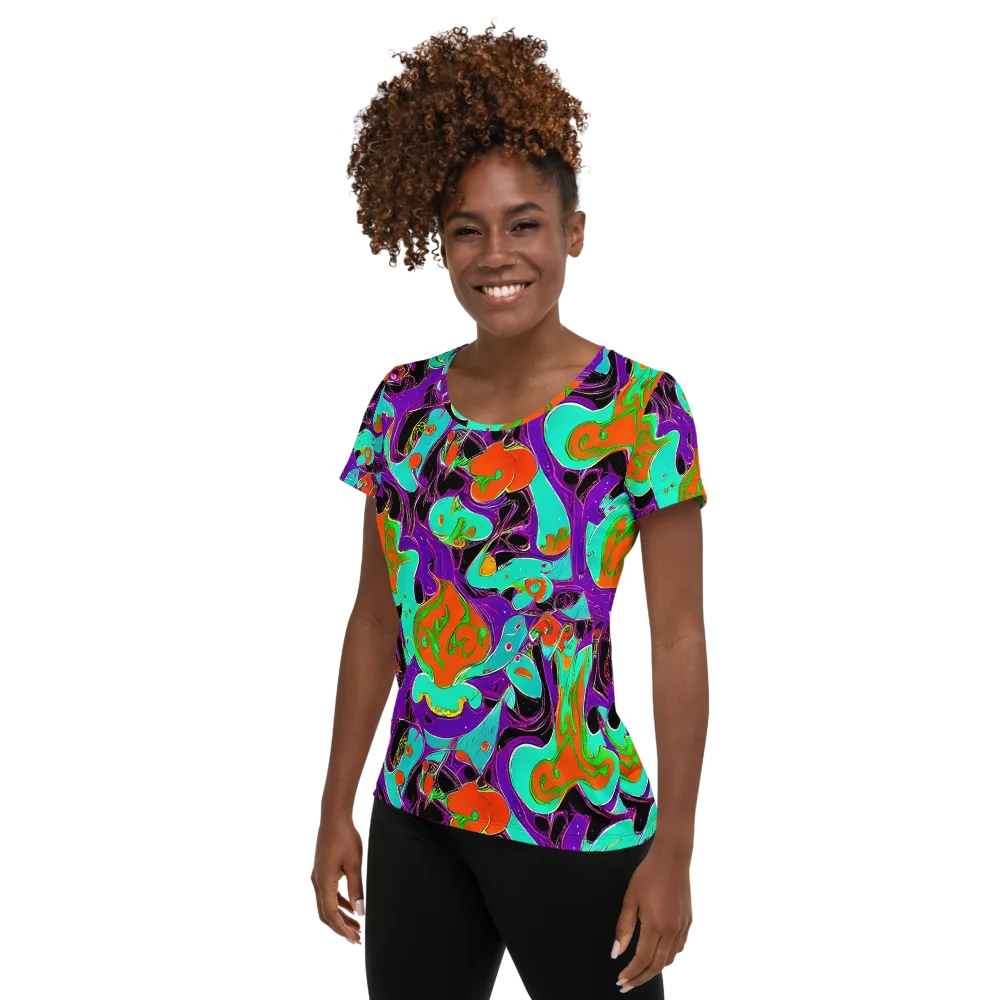 Molten Playroom on Women's Athletic T-Shirt — Left