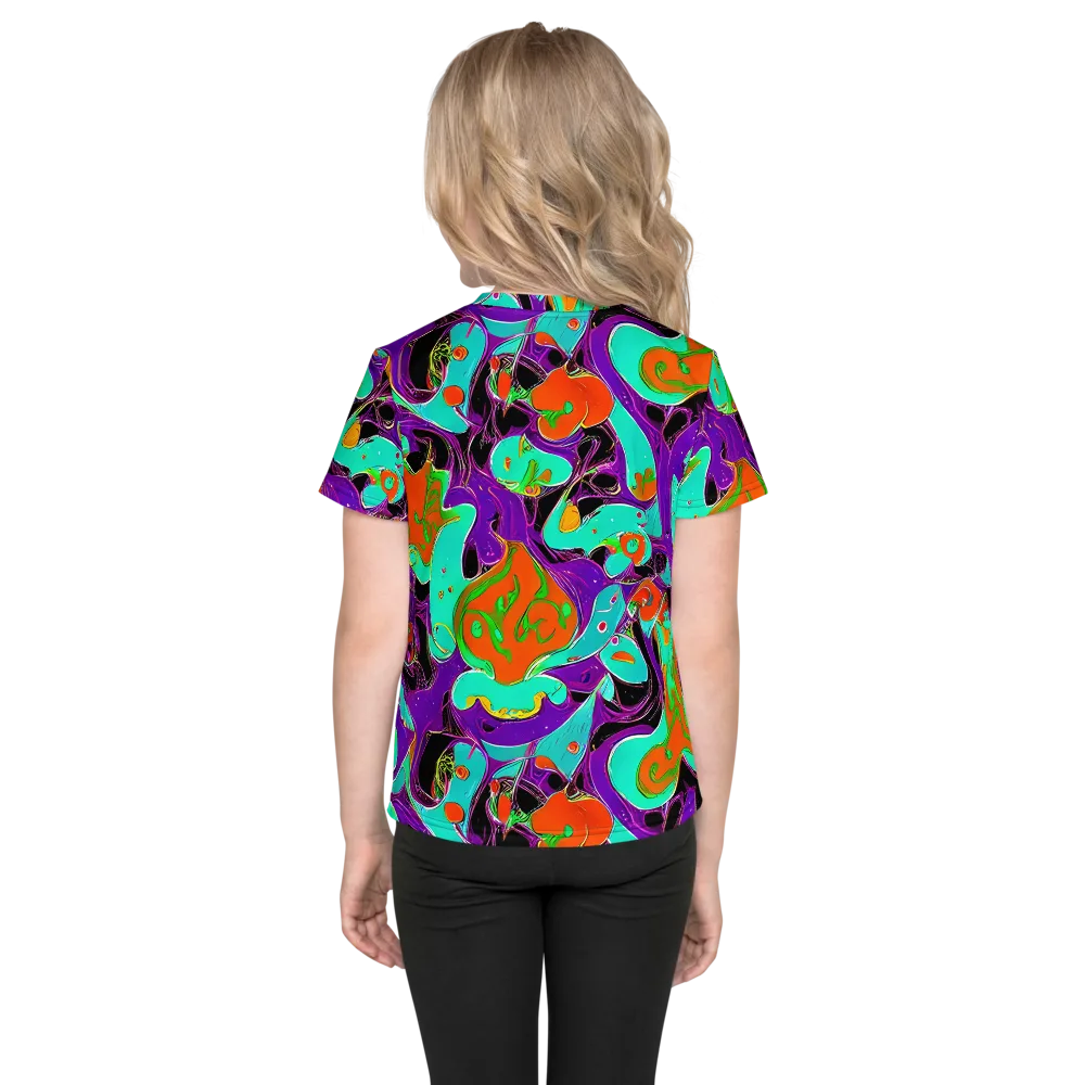 Molten Playroom on Kids Crew Neck T-Shirt — Back