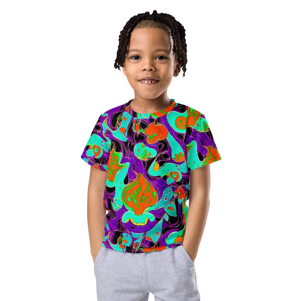 Molten Playroom on Kids Crew Neck T-Shirt — Front