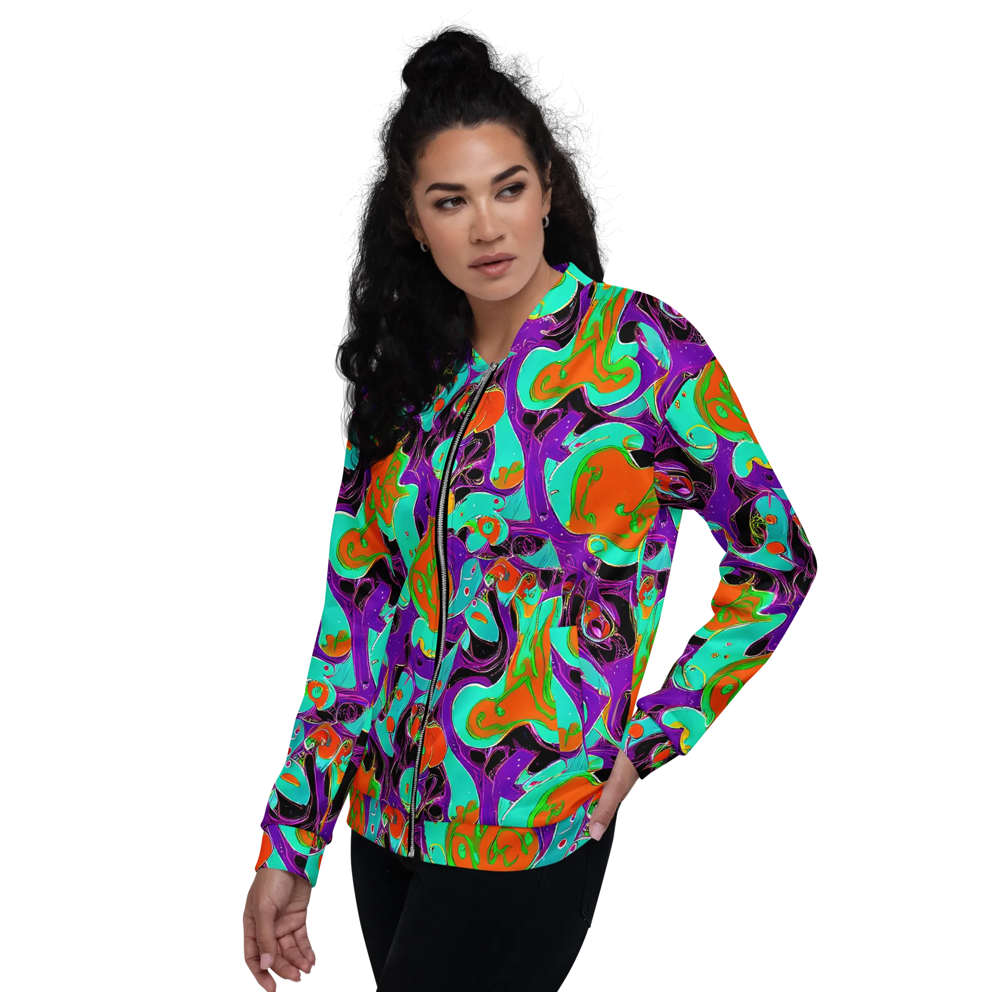 Molten Playroom on Bomber Jacket — Left